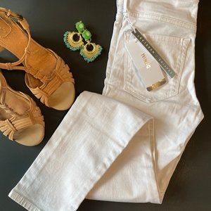 H&M BODY SHAPING SKINNY ANKLE JEANS WHITE NWT